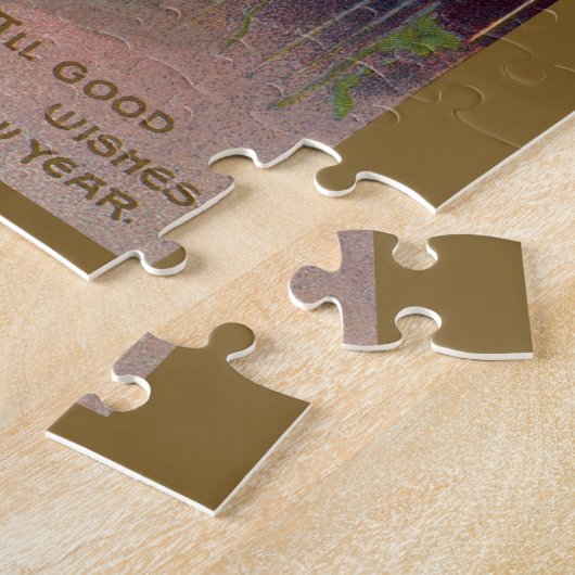  oudejaarsavond Irish Lass Clock om middernacht Legpuzzel (Zijkant)