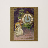  oudejaarsavond Irish Lass Clock om middernacht Legpuzzel (Verticaal)