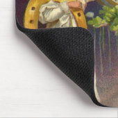 oudejaarsavond Irish Lass Clock om middernacht Muismat (Hoek)