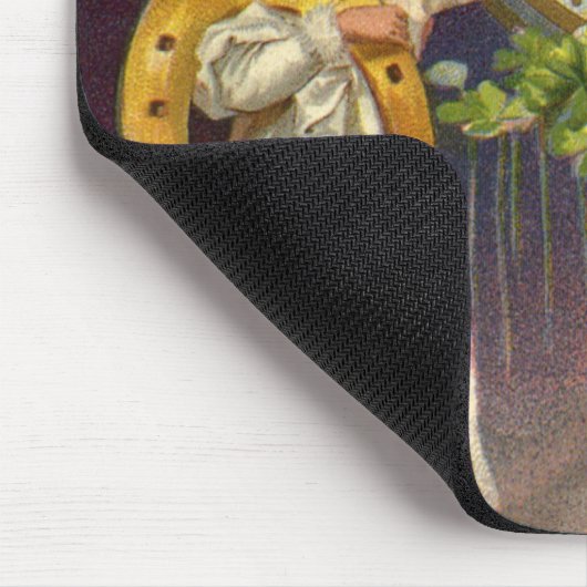  oudejaarsavond Irish Lass Clock om middernacht Muismat (Hoek)