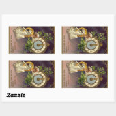 oudejaarsavond Irish Lass Clock om middernacht Rechthoekige Sticker (Vel)
