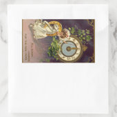 oudejaarsavond Irish Lass Clock om middernacht Rechthoekige Sticker (Tas)