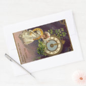 oudejaarsavond Irish Lass Clock om middernacht Rechthoekige Sticker (Envelop)