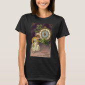 oudejaarsavond Irish Lass Clock om middernacht T-shirt (Voorkant)