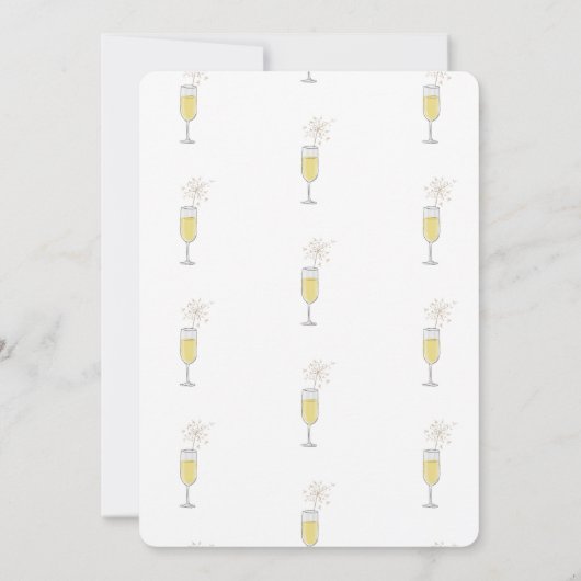 Oudejaarsavond is het seizoen vakantie kaart (Achterkant)