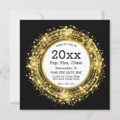 Oudejaarsavond klok Glitter Confetti Kaart (Voorkant)