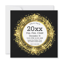 Oudejaarsavond klok Glitter Confetti