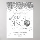 Oudejaarsavond Laatste Disco van het Jaar Welkom Poster (Voorkant)