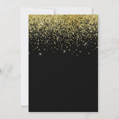 Oudejaarsavond Masquerade Party Gold Black Glitter Kaart (Achterkant)