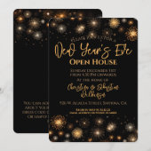Oudejaarsavond Open House Party Kaart (Voorkant / Achterkant)