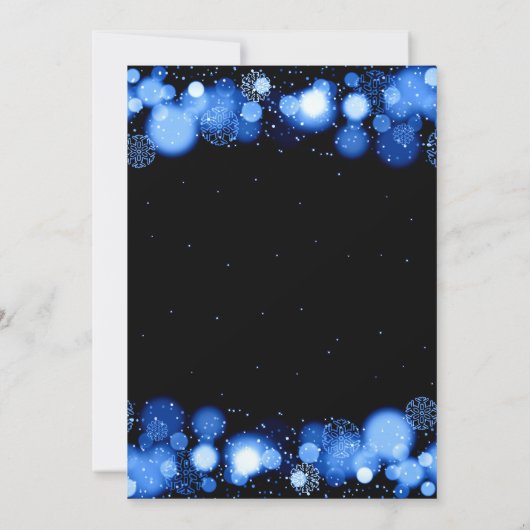 Oudejaarsavond Partij Marine Winter Wonder Red Bow Kaart (Achterkant)