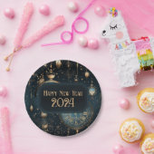 Oudejaarsavond Party Borden - Blue Clock Design Papieren Bordje (Feest)