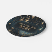 Oudejaarsavond Party Borden - Blue Clock Design Papieren Bordje (Gekanteld)