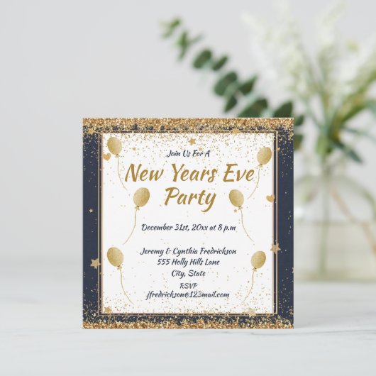 Oudejaarsavond Party Gold (Staand voorkant)