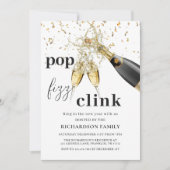 Oudejaarsavond Party Gold Sparkle Cheers Kaart (Voorkant)