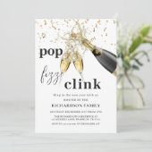 Oudejaarsavond Party Gold Sparkle Cheers Kaart (Staand voorkant)