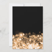 Oudejaarsavond Party Gold Sparkle Lights Red Bow Kaart (Achterkant)