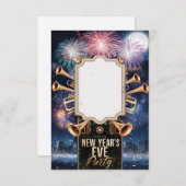 Oudejaarsavond Party Invitation Kaart (Voorkant / Achterkant)