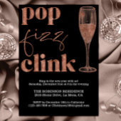 Oudejaarsavond Party Roos Gold Sparkle Cheers Kaart