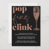 Oudejaarsavond Party Roos Gold Sparkle Cheers Kaart (Voorkant)