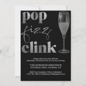 Oudejaarsavond Party Silver Sparkle Cheers Kaart (Voorkant)