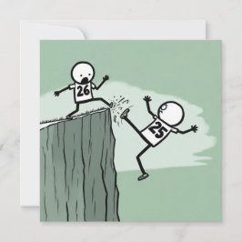 Oudejaarsavond Party Stick Figuren Kaart