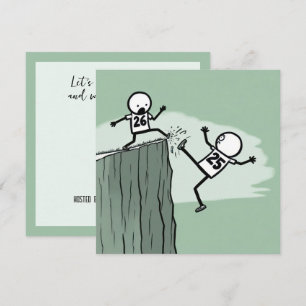 Oudejaarsavond Party Stick Figuren Kaart