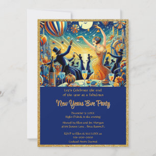 Oudejaarsavond Party Time Invitation Kaart