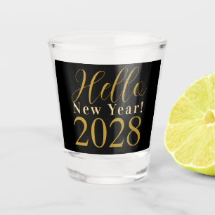 Oudejaarsavond Party Zwart Goud Shot Glas