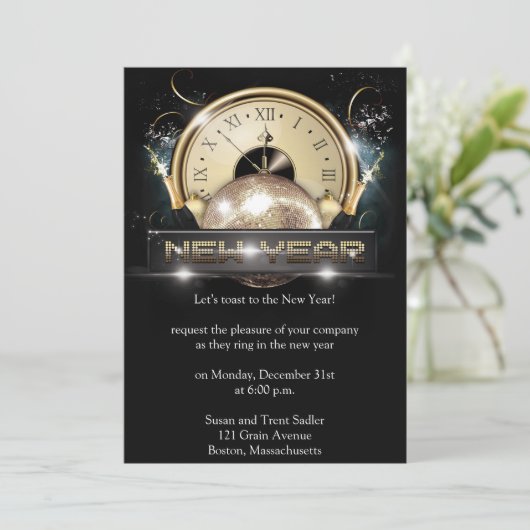 Oudejaarsavond Uitnodiging (Staand voorkant)