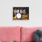 Oudejaarsavond viering SlipperyJoe's champagne Canvas Afdruk (Insitu (Woonkamer))