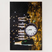 Oudejaarsavond viering SlipperyJoe's champagne Legpuzzel (Verticaal)