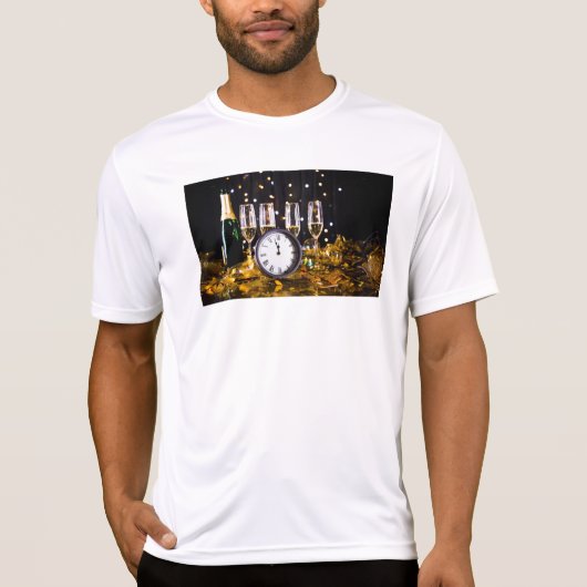 Oudejaarsavond viering SlipperyJoe's champagne T-shirt (Voorkant)