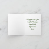 Oudejaarsengel Nieuwjaar Wenskaart Feestdagen Kaart (Binnen)