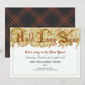Oudejaarsfeest Auld Lang Syne Party Kaart (Voorkant / Achterkant)