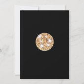 Oudejaarsfeest Black Gold Disco Ball Kaart (Achterkant)