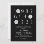 Oudejaarsfeest Black Silver Disco Ball Kaart (Voorkant)