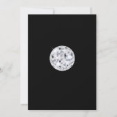 Oudejaarsfeest Black Silver Disco Ball Kaart (Achterkant)
