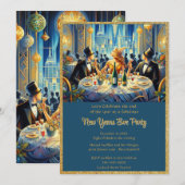 Oudejaarsfeest met elegante uitstraling kaart (Voorkant / Achterkant)