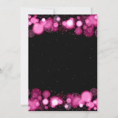 Oudejaarsfeest Roze Gouden Winter Wonder Bow Kaart (Achterkant)