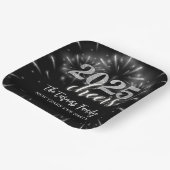 Oudejaarsfeest Zilver & Zwart Papieren Bordje (Gebogen)