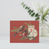 Oudejaarsvogels Feestdagenkaart (Staand voorkant)