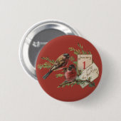 Oudejaarsvogels Ronde Button 5,7 Cm (Voorkant /achterkant)