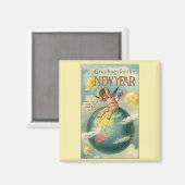 Oudejaarswensen, Gelukswensen voor het Nieuwe Jaar Magneet (Voorkant / Achterkant)