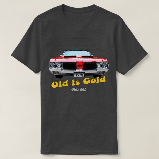 Ouden 442 American Muscle Oud is goud T-shirt (Design voorkant)