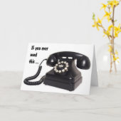 "OUDEN DAGEN TELEFOON" ZEGT U R OVER DE HILL KAART (Gele Bloem)