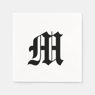 Oudengels monogram Initiaal Servet