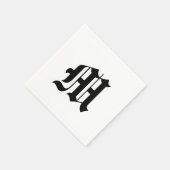Oudengels monogram Initiaal Servet (Hoek)