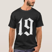 Oudengels nummer 19 of negentien t-shirt (Voorkant)