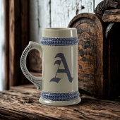 Oudengelse Font Monogram Beer Stein Bierpul